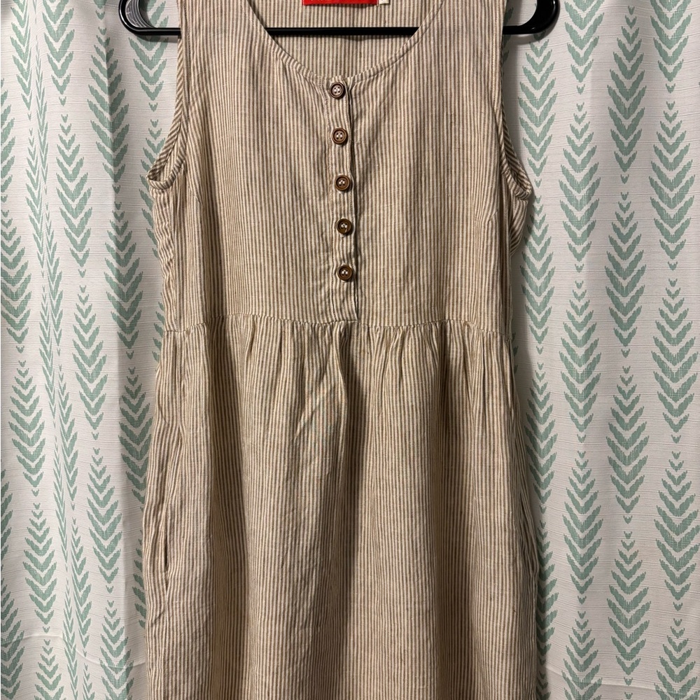 Pyne & Smith No. 10 Mushroom Stripe dress